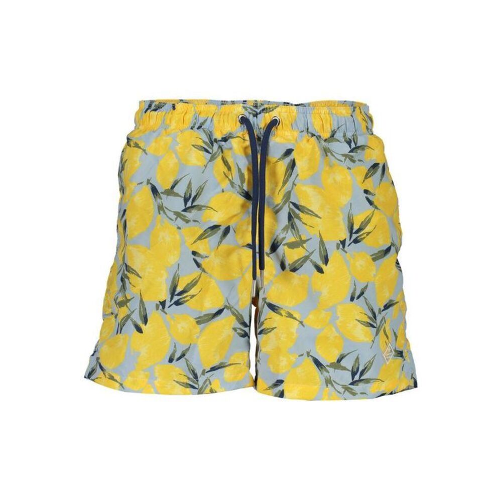 Gant Lemon Print Swim Trunks Men Blue Swimwear